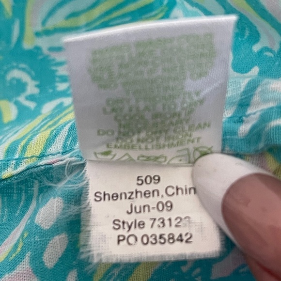 Lilly Pulitzer XS Beaded Tunic Dress Cotton Resort Wear Beach Travel Cover Up - Picture 5 of 7